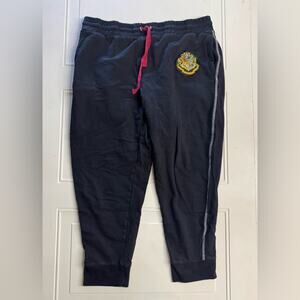 Universal Studios Harry Potter Hogwarts Houses Black Sweatpants Joggers XL